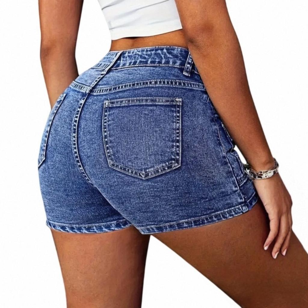 Women's Denim Classic Versatile High Waist Fashionable Shorts