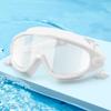 Adult Silicone Waterproof Swimming Glasses Plating Clear Anti-Fog Large Frame Diving Goggles Swim Sports Eyewear with Earplug
