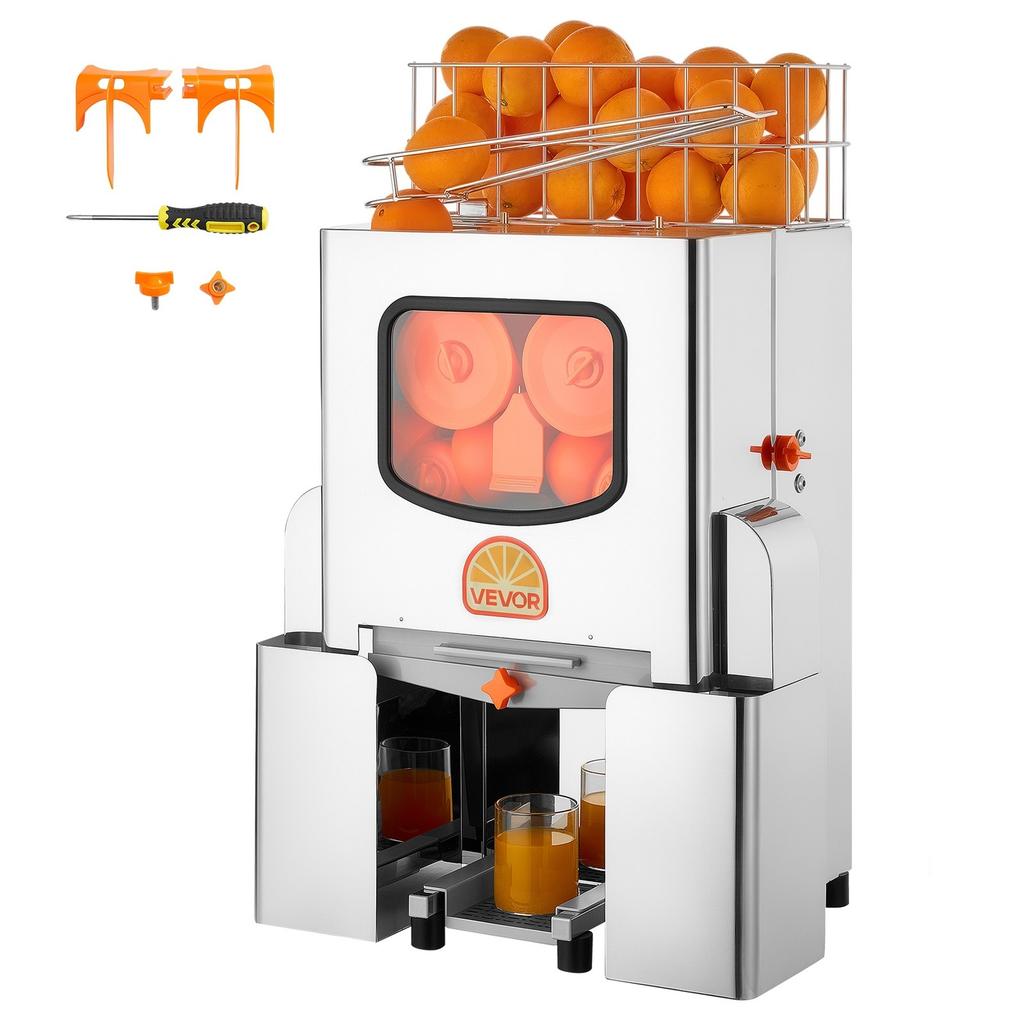 Commercial Orange Juicer Machine, 120W Electric Orange Juice Press, Stainless Steel Orange Squeezer for 20 per Minute, Lemon Citrus Pomegranates