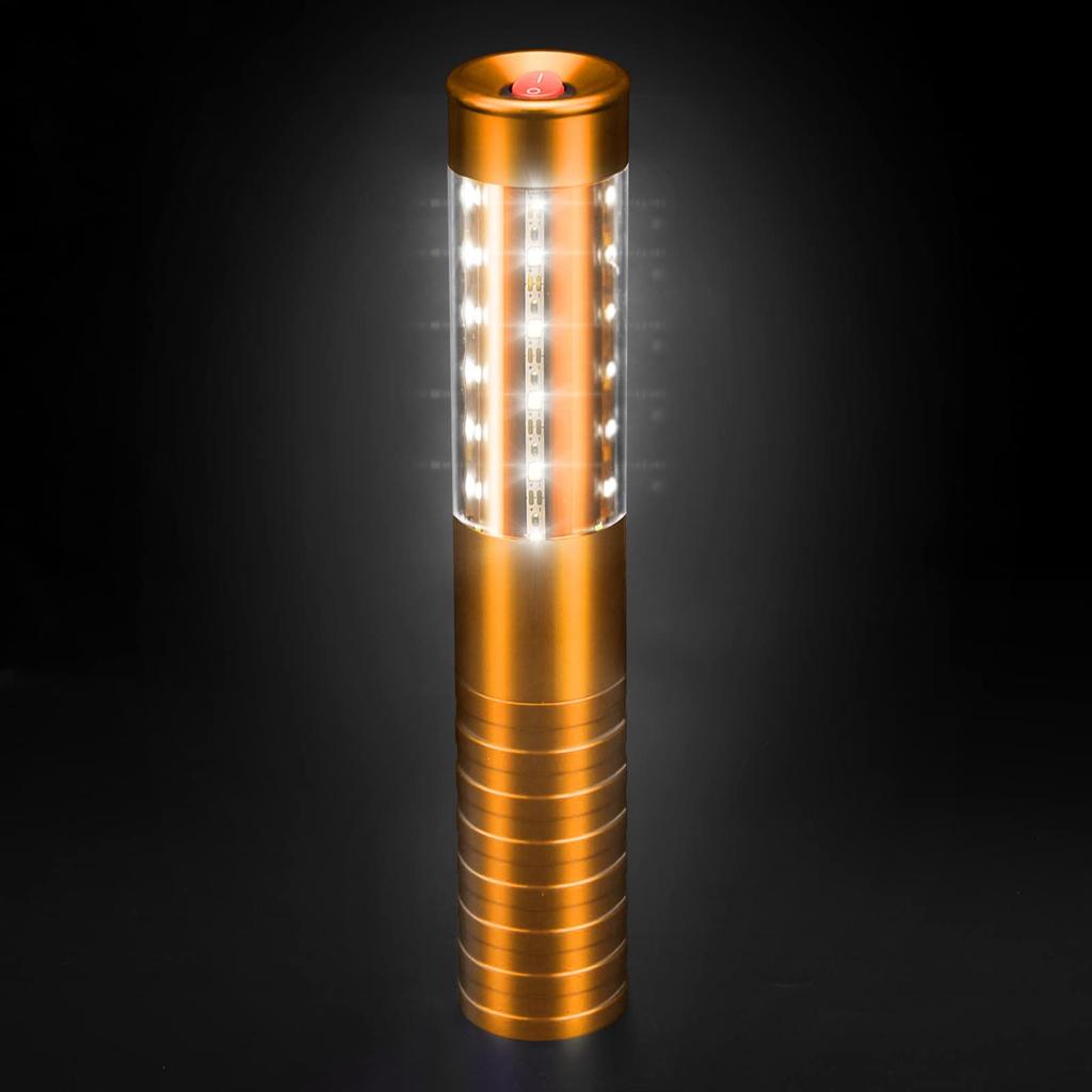2 LED stroboskopické tyčinky, Ruční světlo ve tvaru šampaňské lahve (Zlato)