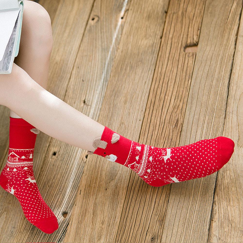 Christmas Women Cotton Socks Multi-Color Women's Winter Socks
