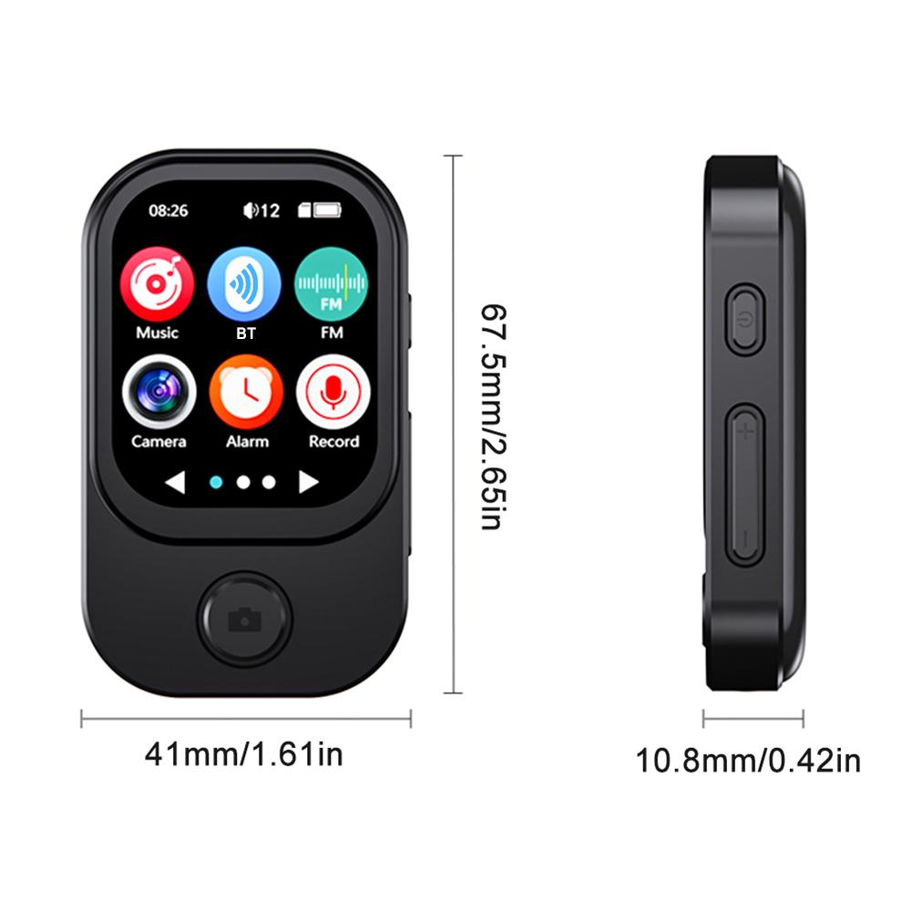 MP3 Player with BT 53 and Camera 201 Inch IPS Display Portable Design High Fidelity Audio for Sports Versatile Music Player