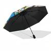 1pc Pokémon Pikachu & Friends Automatic Folding Umbrella, Portable 3-Fold Design with 8-Bone Iron Frame, Outdoor for Fans, Travelers, Everyday Use, Gi