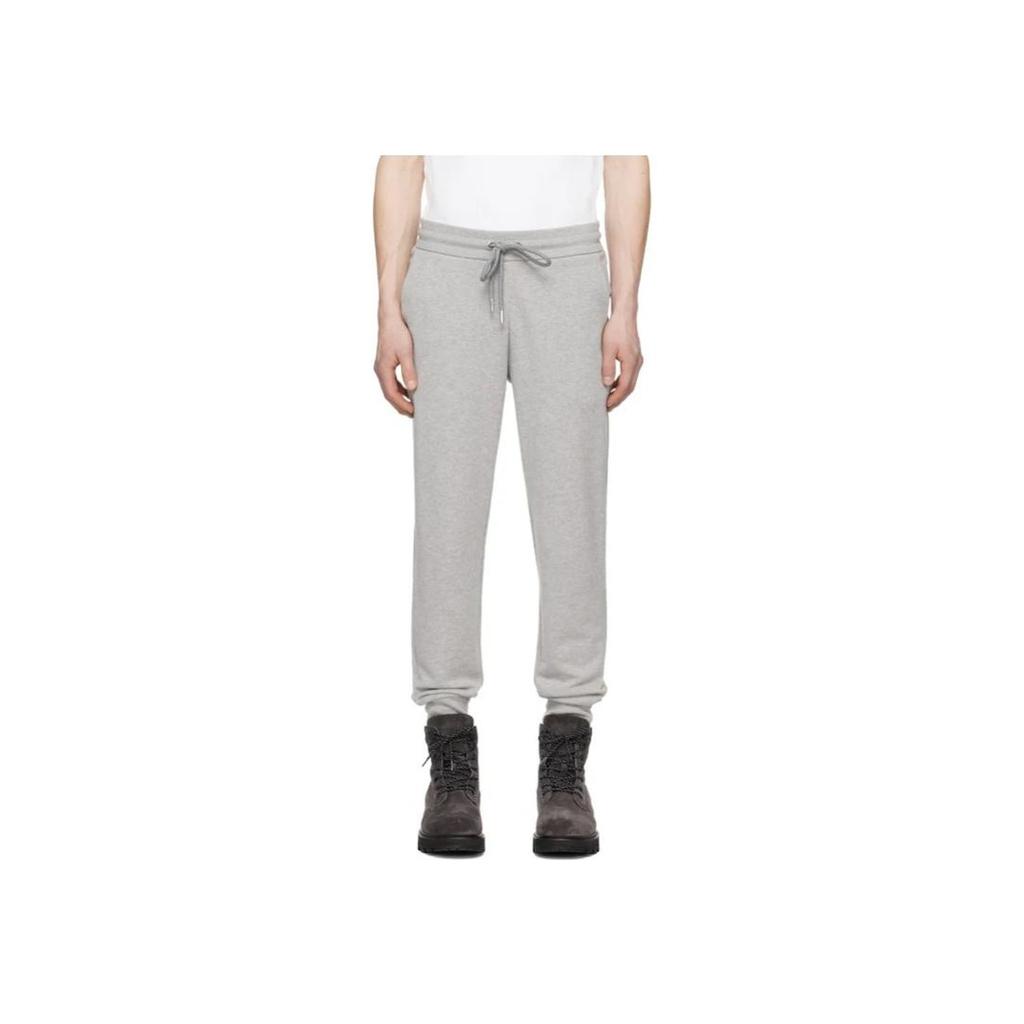 Moncler Logo Drawstring Cuffed Knit Joggers Men Bottoms Gray J10918H00012809KR986