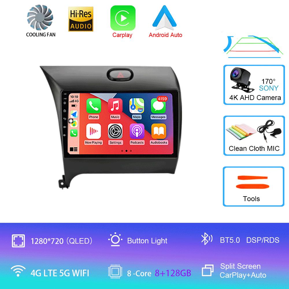 Android14 Carplay Auto For KIA K3 CERATO FORTE 3 YD Tuner 2013 2014 2015 2016 2017 Multimedia Player Video Car Radio WIFI+4G DSP