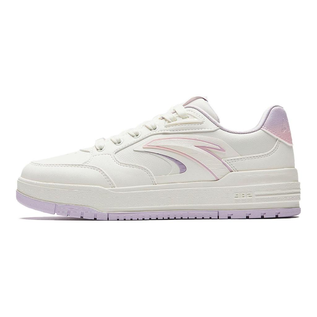 Anta 982 Slip Resistant Abrasion Resistant Low top Skateboard Shoes Women's Ivory White 122548066-9