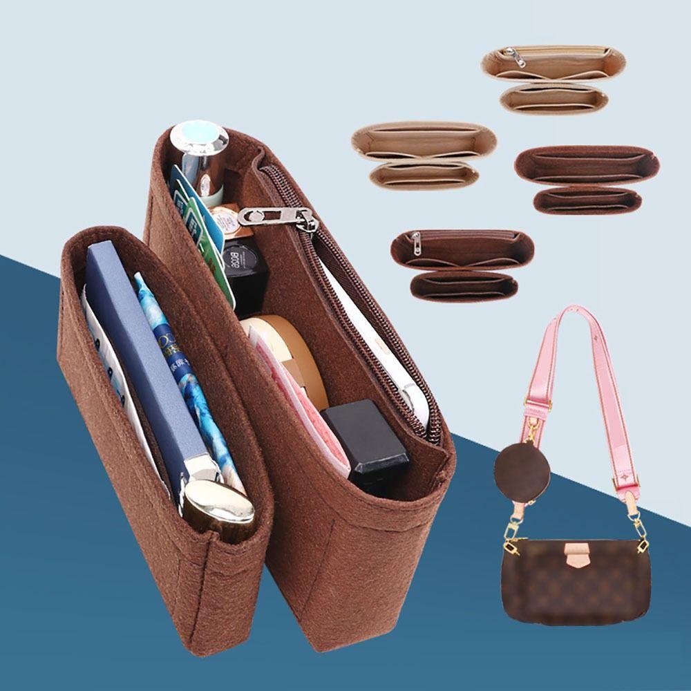 Felt Handbag Insert Bag Storage Bag Support Internal Bag Portable Organization Purse Liner for For LV Multi Pochette Accessoires