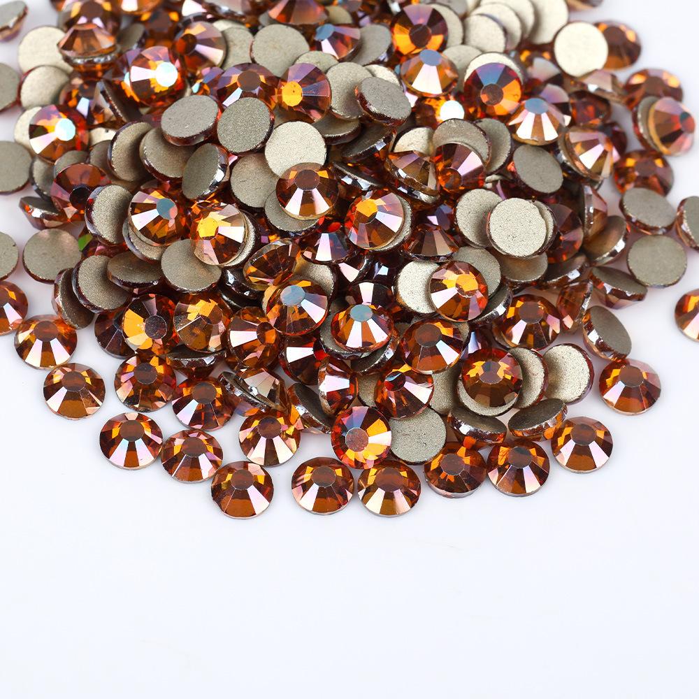 Gold Bottom Colored Glass Flat Bottom Diamond Nail Drill, Mobile Phone Accessories Sticker Diamond Diy Rhinestone Jewelry Accessories