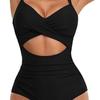 One-piece SSwimsuit for Women, European and American Backless Splicing Sexy Bikini Swimsuit