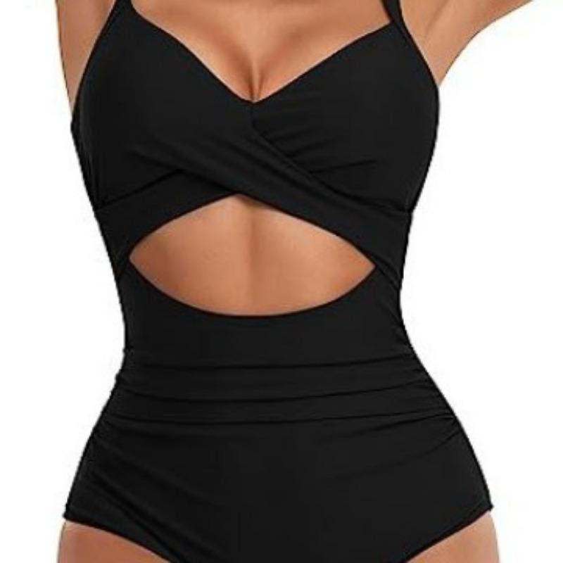 One-piece SSwimsuit for Women, European and American Backless Splicing Sexy Bikini Swimsuit