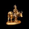 Handcrafted Krishna with Cow Murti Idol Statue Janmashtami Showpiece for Car Dashboard Home Decor Office and Table Decorative