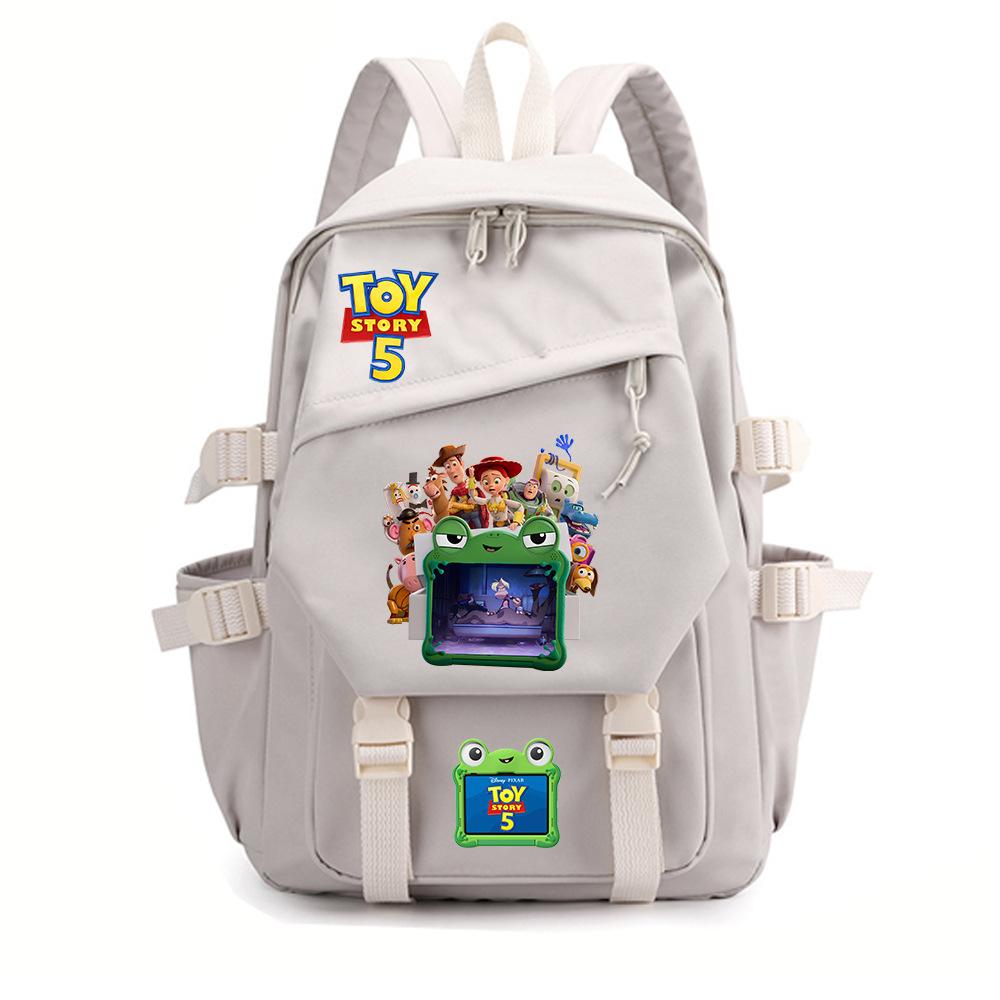 Toy Story 5 Print Backpack, Teenager Student Trendy Bookbag for Boys Girls, Lightweight Durable Large Capacity