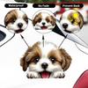 Cute Animal Dog Car Sticker Waterproof PVC Double-Sided Printed Puppy Car Decal Funny Dog Peeking Decal for Car Window Bumper Truck Wall Laptop Car