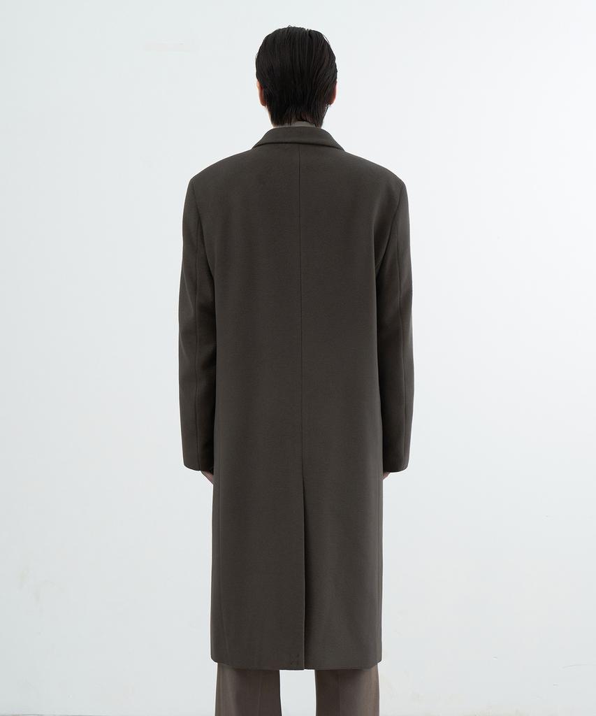 Musinsa Standard Cashmere Blend Masculine Double Chesterfield Long Coat [Khaki Brown]