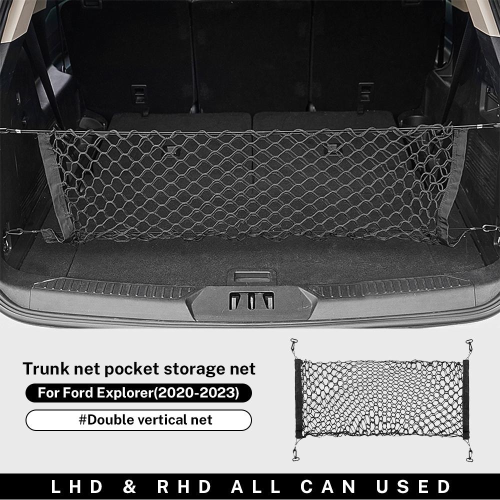 Top Nylon Organizer Car Mesh Elastic Rear Back Cargo Trunk Storage Net Holder For Ford Explorer     Luggage