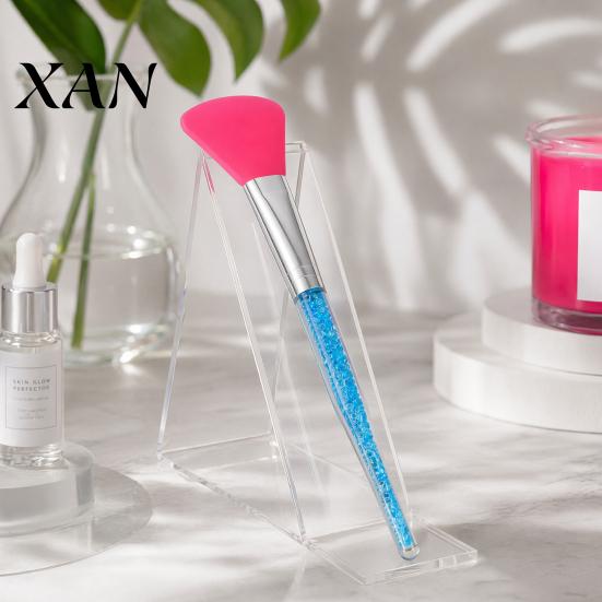 Silicone Face Brush Mask Applicator Brush, Facial Mud with Non-Slip Gentle Rhinestone Handle, Hairless Clay Tools Spreading Tool
