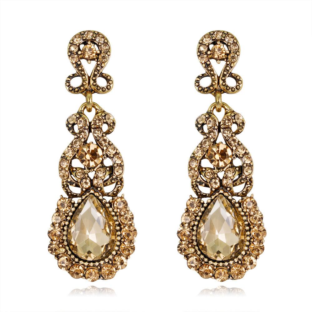 Danbi Huabi Water Drop Earrings With Cubic Zirconia For Women Fashion Accessory