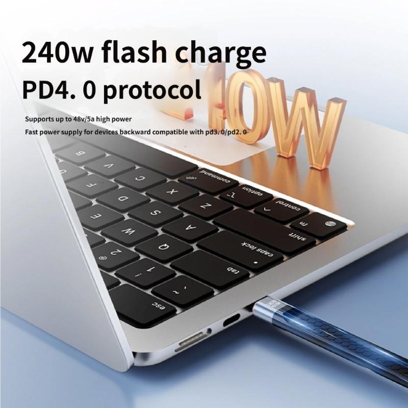 USB4.0 USB C To USB C Cable 40Gbps/80Gbps 8K@60Hz 240W Fast Charging USB C Data Cord Video Cable for Smartphone Laptops