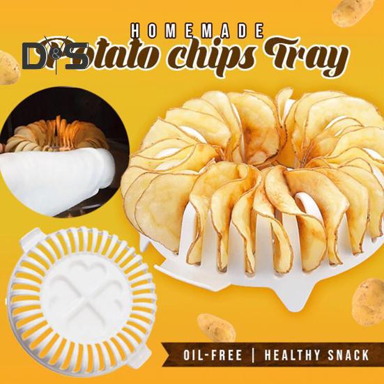 Mikrobølgeovn Potetgull Hjemmelaget Potetgull Crisper Sunn Veggie Chips Vegetar Vegansk Snack Maker