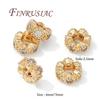 18K Gold Plated Metal Bead Separators For Bracelets,Weave Pattern Beads,Spacer Beads For Jewelry Making DIY Accessories