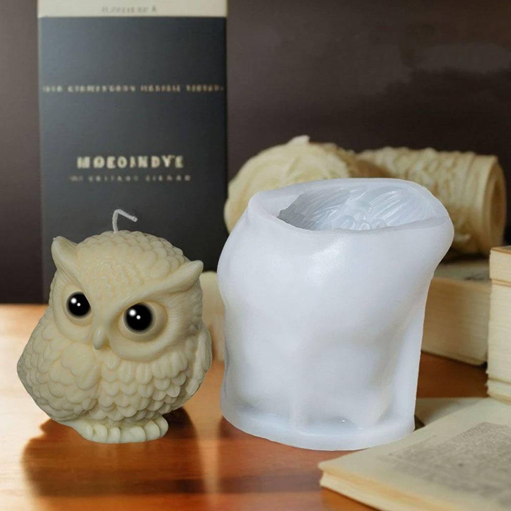 3D Eule Kerze Silikonform Wachskunst Herstellungswerkzeuge Haustiere Gips Harzformen Festival Partygeschenke Tiere Dekor DIY Geburtstag Bastelgeschenke