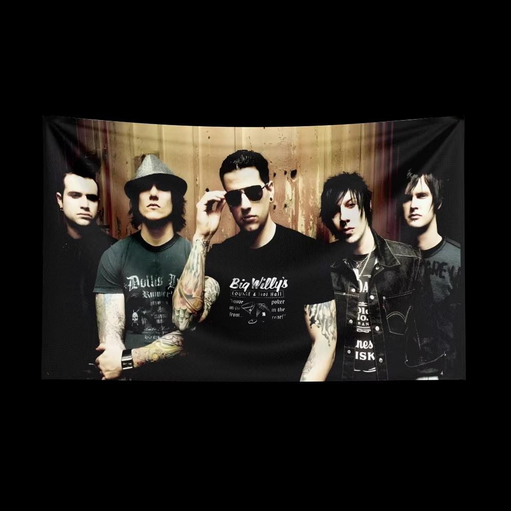 Rock Band Flag Tapestry AAvengeds Sevenfolds Aesthetic Room Decor Background Cloth Wall Art Decor OutDoor Concert Party Banner
