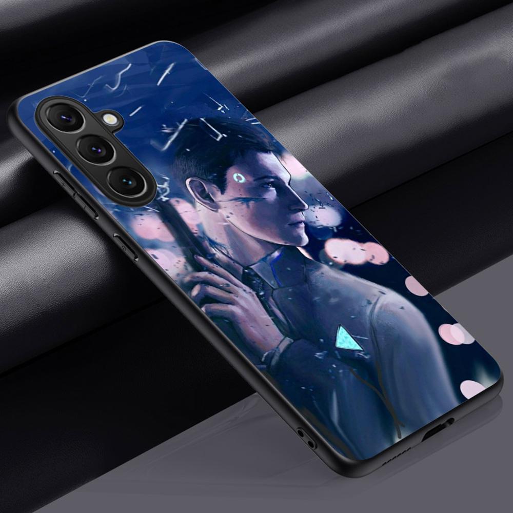 

Cool Detroit Human hot game poster Phone Case For Samsung Galaxy S26 S25 S24 S23 S22 S21 Plus Ultra Note20 Soft Black Galaxy S21 Ultra 5G
