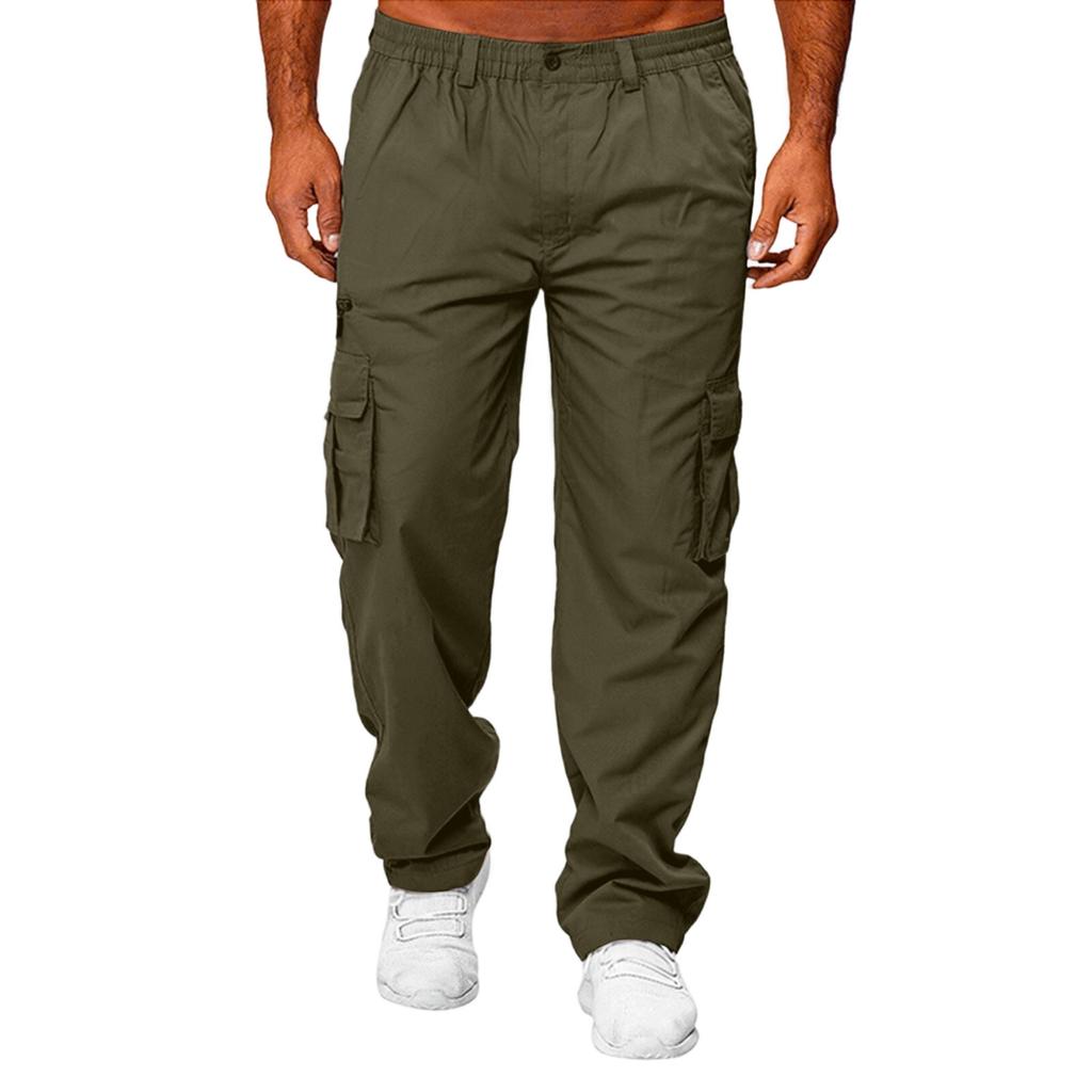 Men'S Sports Pants Running Pants Outdoor Pocket Work Pants Casual Pants