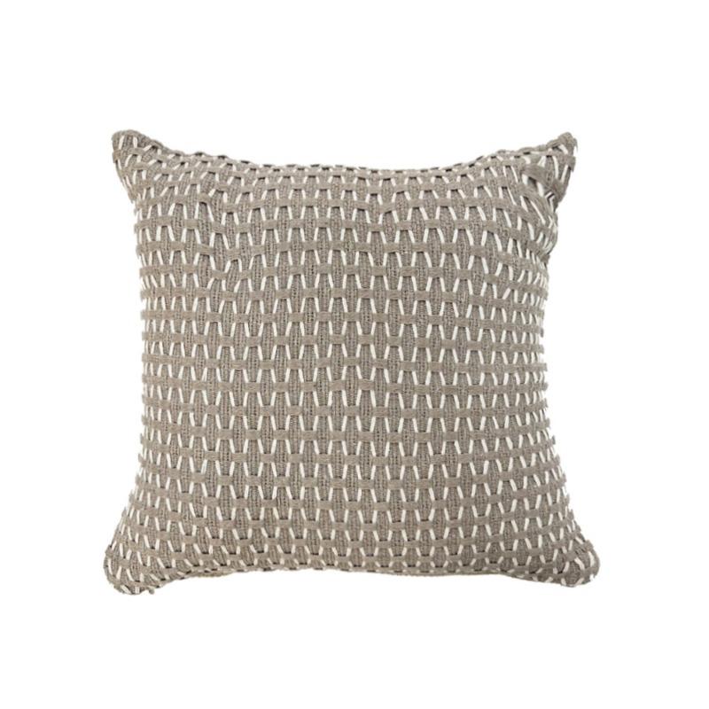Bohemian Style Cotton Linen Throw Pillow Cushion - Minimalist Solid Color Sofa Cushion for Living Room, Bed Decor 18x18 Inch