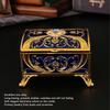 Sparkling Rhinestones Metal Jewelry Box Rectangular Treasure Chest Box  For Women