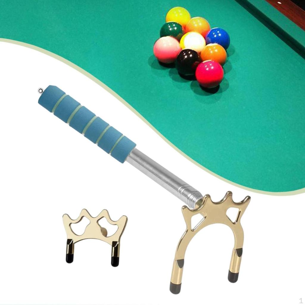 Verstellbare Billard Queue Brücke mit ausziehbarem Teleskopkopf, Einziehbarer Edelstahl