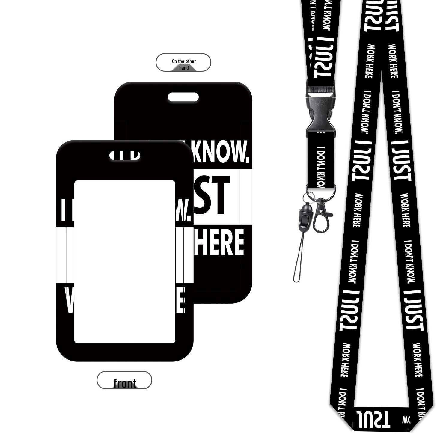 Durable Transparent ID Card Holder with Lanyard - Drop-Proof & Anti-Lost for Students & Employees