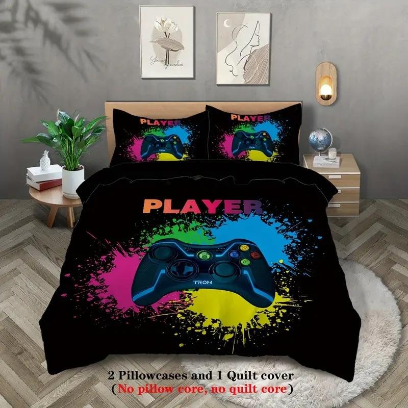 Cartoon Game Controller Comforter Cover 3D Hd Digital Printed Comforter Cover Set Bedding Kingsize Custom Designed Duvetcover