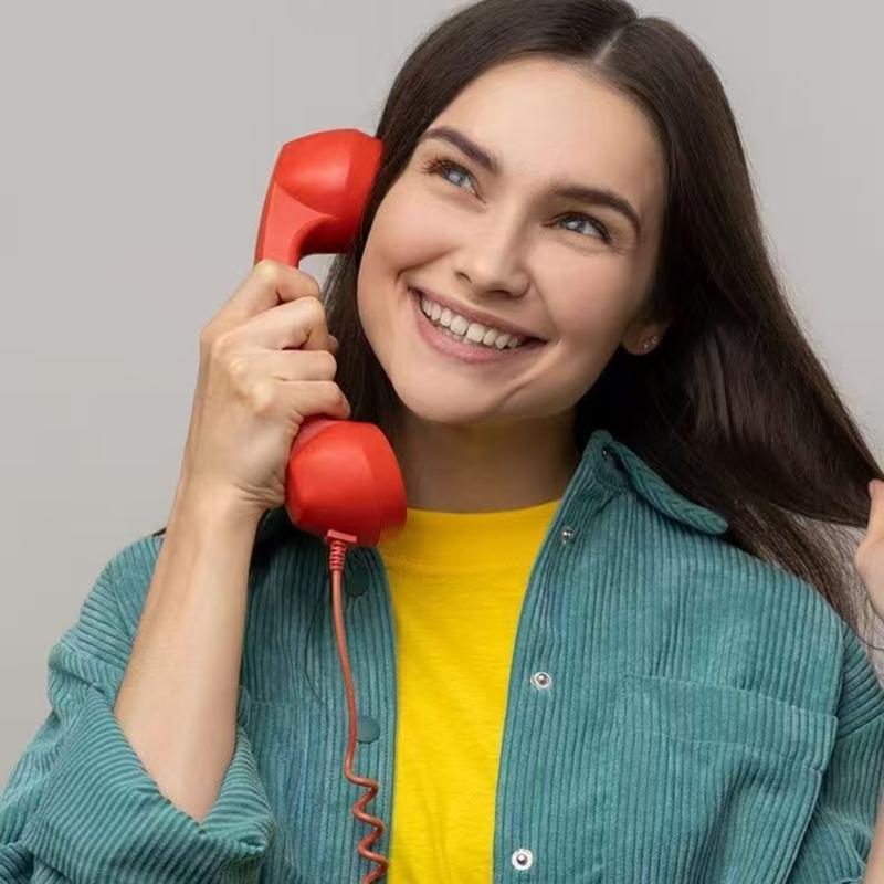 Ergonomic Comfort Lightweight ABS Type C Handset for Extended Use During Phone Calls and Music Playbacks