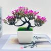 Artificial Bonsai Realistic Looking Geometric Shape Potted Unfading Not Withered Maintenance Free
