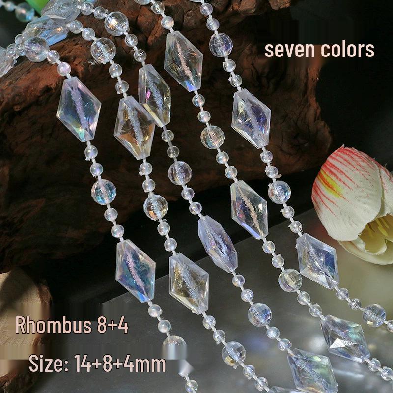 Earth Toned Acrylic Bead String: 8+4mm Beads for Wedding, Christmas Tree Decor & DIY Jewelry