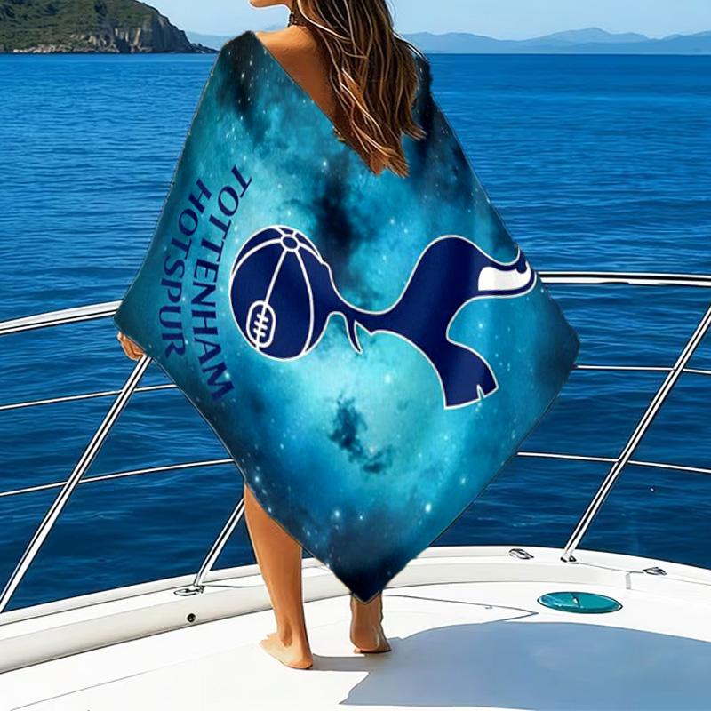 Toalla de Playa con Diseño de Escudo de Club Impreso, Microfibra Súper Suave, Regalo Perfecto Cumpleaños, para Piscina, Playa, Viajes, para familia y amigos