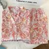 Bloemen Extravagantie Luxe IJszijde Pyjama Dames Zomer Korte Mouwen Pak Casual Temperament Loungewear
