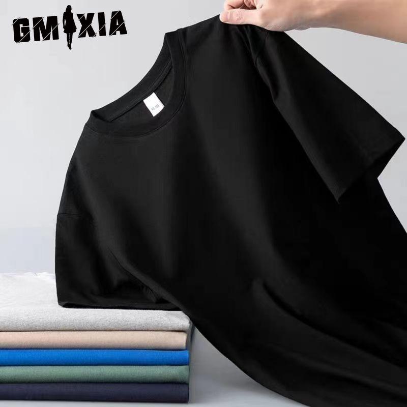 GMXIA Bavlněné tričko s krátkým rukávem Pánská móda Košile s volným polovičním rukávem Košile s potiskem