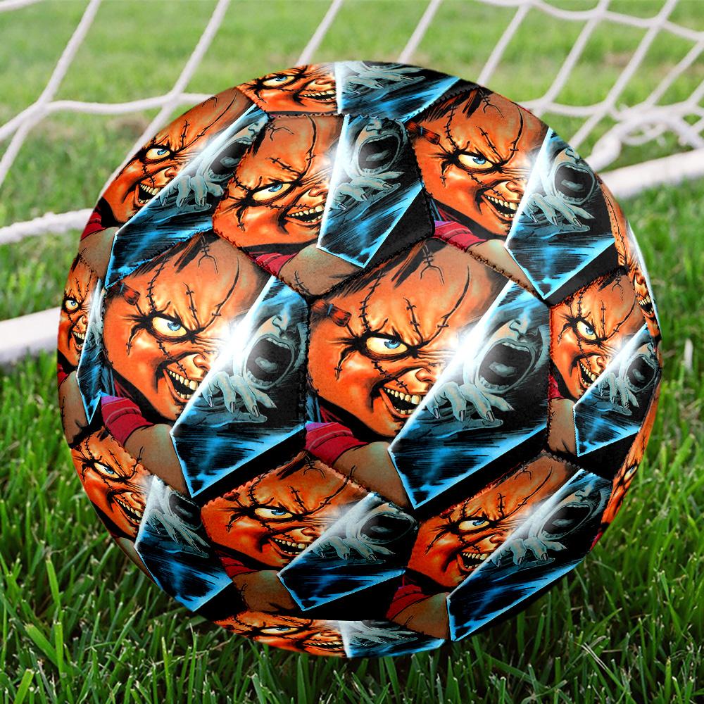 Bride of Chucky Print Size 5 Soccer Ball, Standard Match Football for Sports Game and Team Practice, Ideal Gift for Soccer Fans