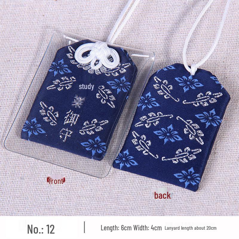 Japanischer Omamori Knoten Glücksbeutel: Bestickter Brokat-Anhänger für Auto oder Zuhause zur Anziehung von Wohlstand