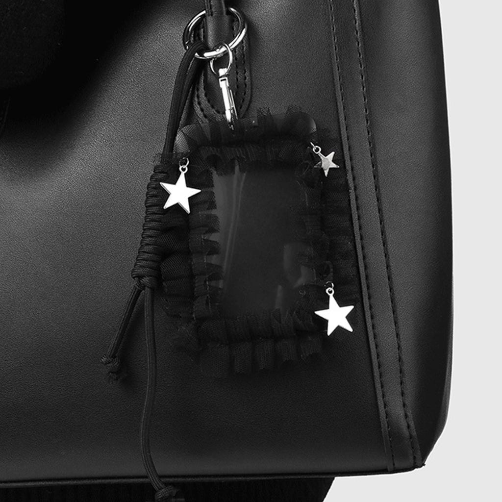 Γοτθική Θήκη Φωτοκάρτας Δαντέλα Kpop Θήκη Φωτοκάρτας με Μπρελόκ Θήκη Κάρτας ID Μπρελόκ Κρεμαστό Μανίκια Κάρτας Μαθητή