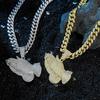 Men's Hip Hop Full Diamond Zinc Alloy Pendant Necklace