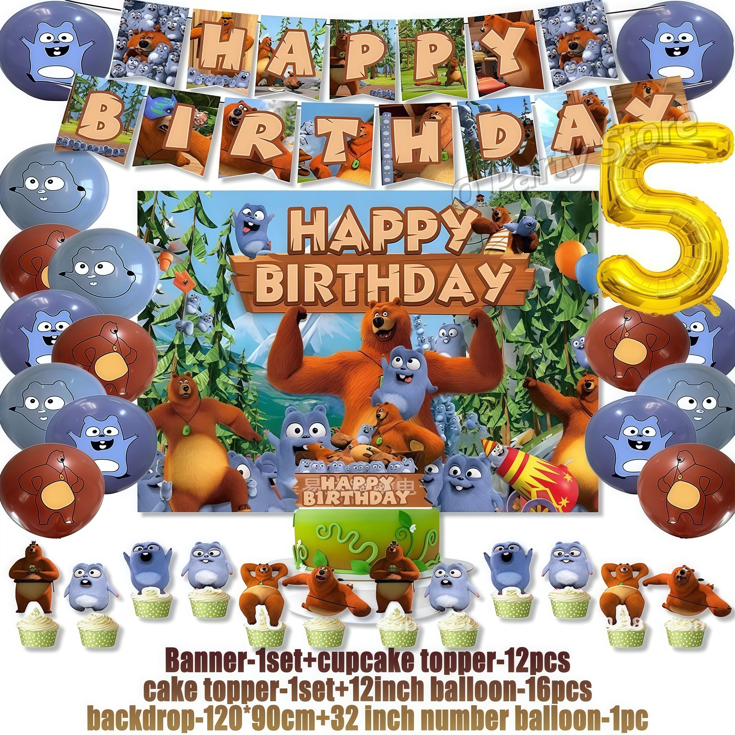

Grizzy And The Lemmings Birthday Party Decorations Banner Balloons Backdrop Cake Toppers Kids Favor Baby Shower Decoration Supplies other