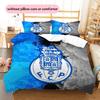 Set Copripiumino Trapuntato con Motivo Futebol Clube do Porto Decorazione per la Casa Regalo (1 * copripiumino + 2 * federe senza imbottitura)