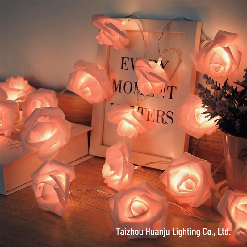 LED Heart Rose Flower String Lights: Romantic Valentine's Day Decoration
