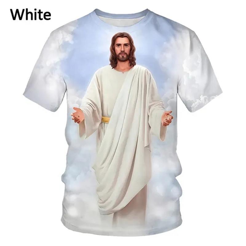 Ježíš Miluje Každého Křesťana 3D Tisk Tričko Letní Móda Vzor Ježíše Pánské Dámské Krátký Rukáv Ležérní Tričko Ropa Hombre