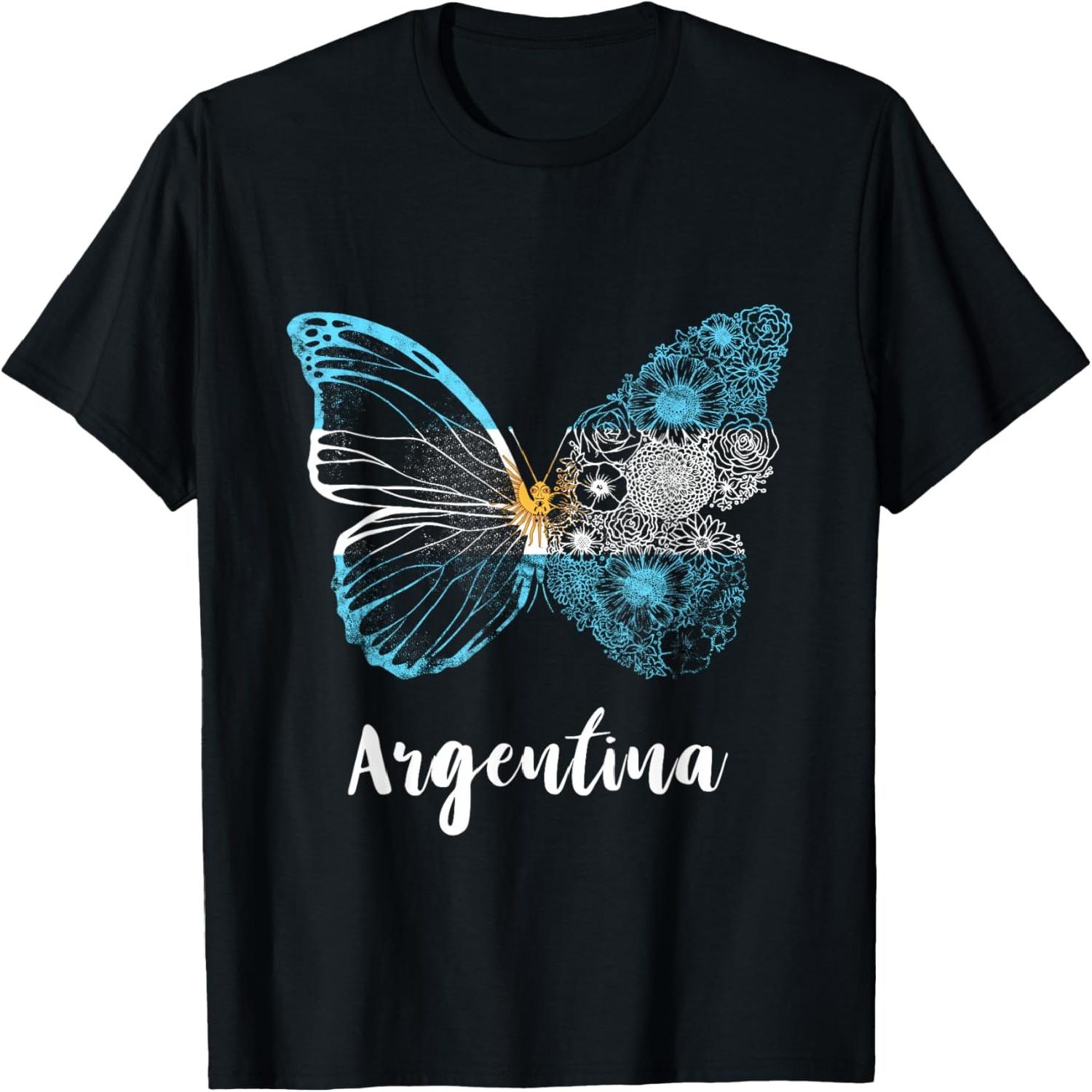 Butterfly Argentina Sun of May Buenos Aires Argentinian Flag T-Shirt S разноцветный