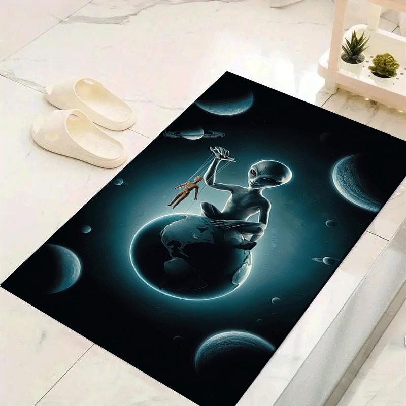 

1pc Mysterious Aliens Pattern Area Rug, Anti slip Non Shedding Stain Resistant Carpet 60cm by 90cm