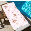 Cute Sweet Rabbit Pattern Beach Towel Microfiber Quick Dry Soft Absorbent Towel for Pool Travel Bathroom Yoga